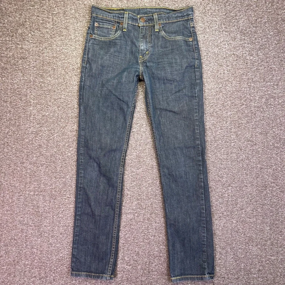 Levis 511 Jeans Men 28x28 Dull Wash Slim Casual Grunge Lightweight Stretch Denim